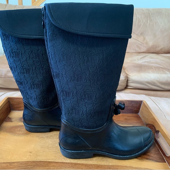 STUART WEITZMAN Tall Black Rain Boots - Picture 2 of 9